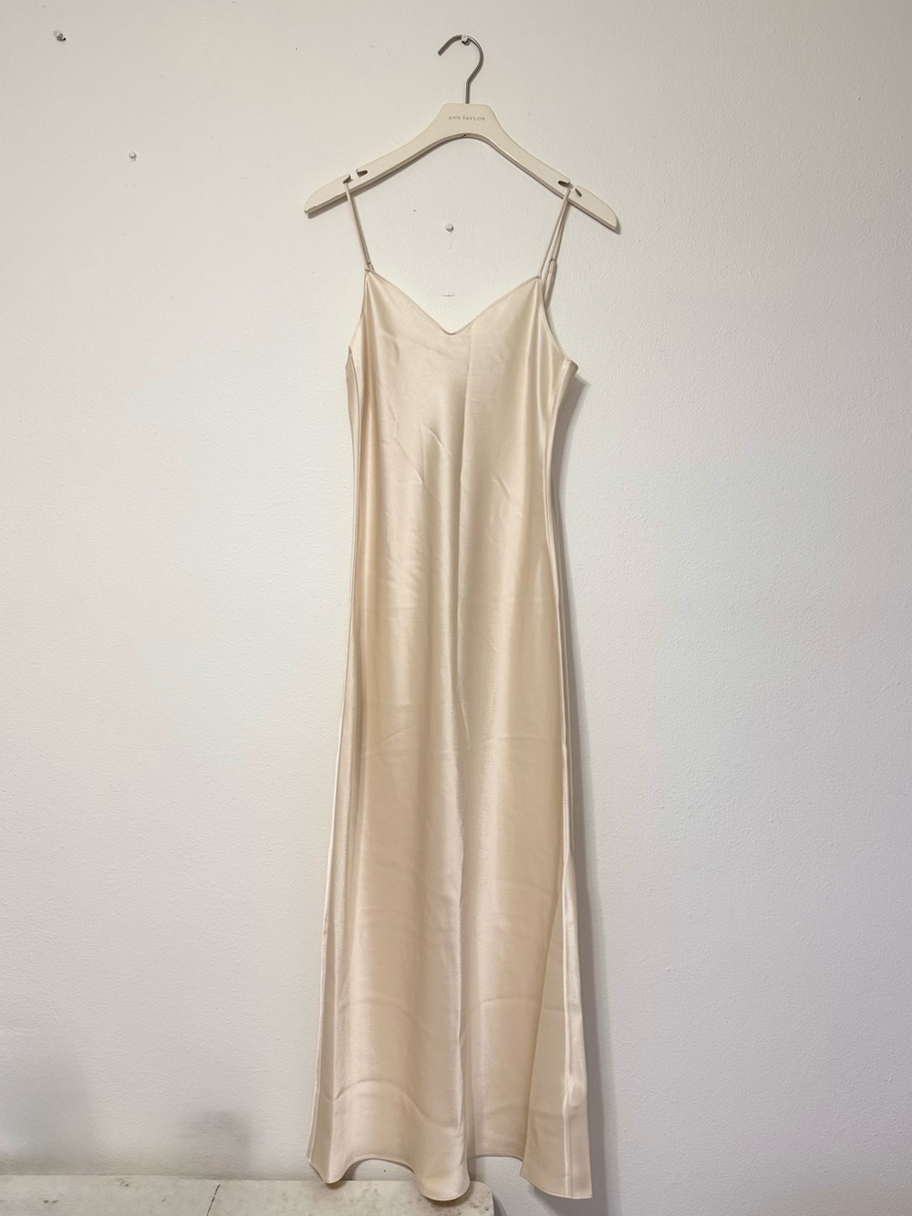 Polo by Ralph Lauren Champagne Satin Maxi Slip Dress